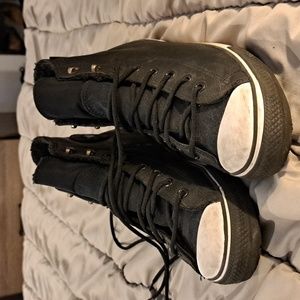 Converse Hi Winter Waterproof Leather Sneakers black size 9.5 gore tex